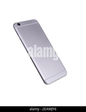 Backside view modern smartphone mockup Stock Photo