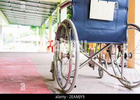 wheelchairs in the hospital Stock Photo