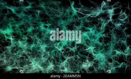abstract glowing green background - digital mesh design wallpaper Stock Photo