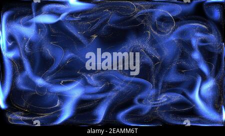 blue abstract glowing fluid background - digital illustration Stock Photo