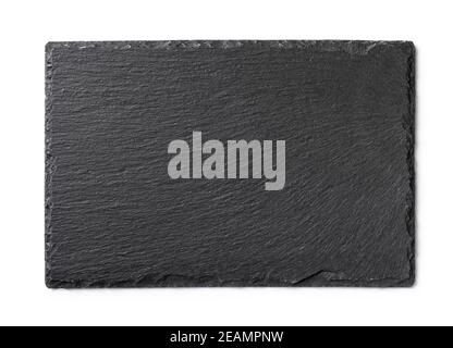 Black slate cutting board Stock Photo