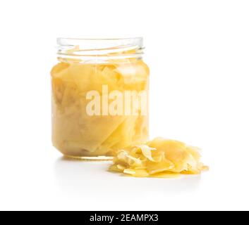 Pickled sushi ginger slices Stock Photo