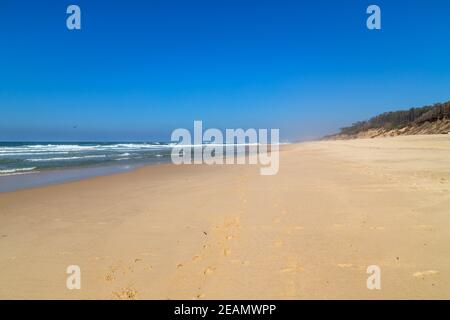 Beautiful beach in Aveiro Stock Photo