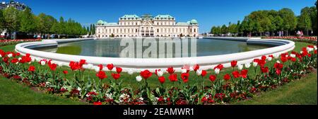 View to Volksgarten and National History Museum in Vienna Stock Photo