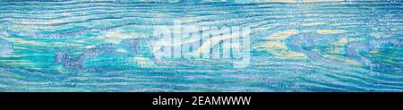 Blue wooden background with old painted boards Stock Photo