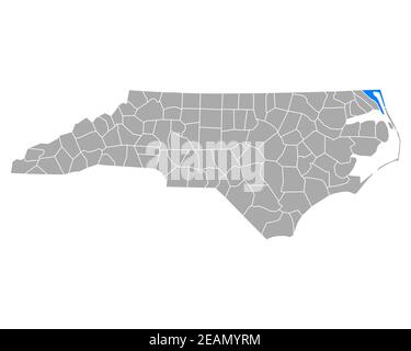 Map Of Currituck In North Carolina Stock Photo Alamy   Map Of Currituck In North Carolina 2eamyrm 