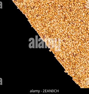 texture of roasted golden flax seed or linseed Stock Photo