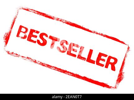 Red stencil frame showing Bestseller Stock Photo