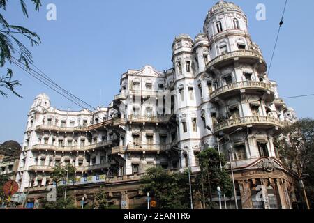 Esplanade mansions built during the British colonial era when Kolkata was the capital of British India Stock Photo