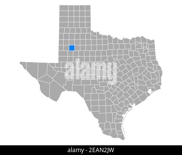 Map of Lynn in Texas Stock Photo