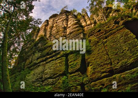 Saxon Switzerland is a unique natural wonder in Germany Stock Photo