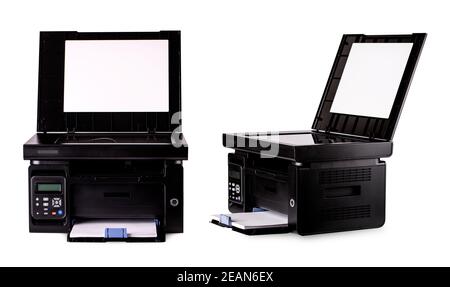 Modern style office device isolated with clipping path over white Stock Photo