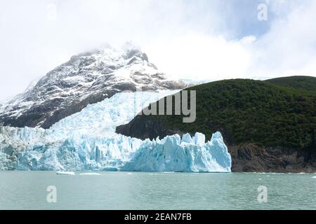 Spegazzini Glacier view from Argentino lake, Patagonia landscape, Argentina Stock Photo