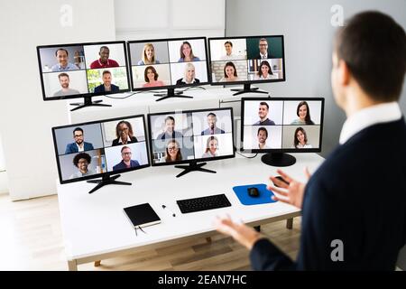 Elearning Training Presentation Stock Photo