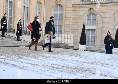 Barbara Pompili Gabriel Attal attends the Weekly cabinet meeting