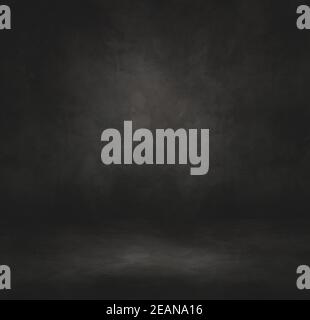 Empty black concrete interior background Stock Photo