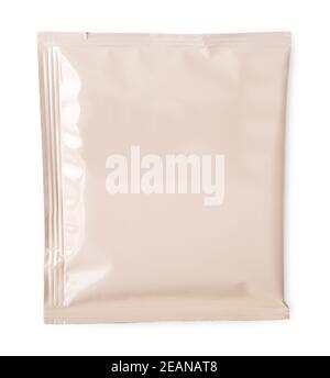 Mockup Blank Bag For Coffee, Candy, Nuts, Spices, Self-Seal Zip Lock Foil Stock Photo