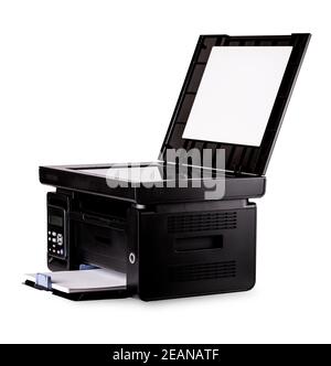 Modern style office device isolated with clipping path over white Stock Photo