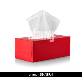 Red Cleaning wipes isolated on white background Stock Photo
