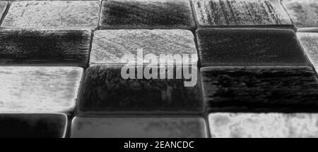 Abstract banner or background with cubes in black and white Stock Photo