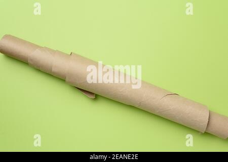 Twisted Roll Brown Paper Isolated White Background Wax Paper Baking Stock  Photo by ©PantherMediaSeller 500475394