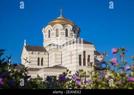 St. Vladimir's Cathedral, Khersoness, Sevastopol, Crimea, Ukraine, Europe Stock Photo