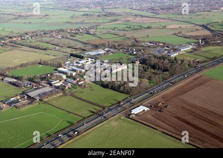 aerial view of Askham Bryan College, an agricultural college near York ...