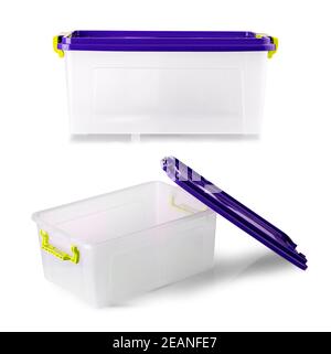 Food plastic box isolated on white. Clipping path Stock Photo