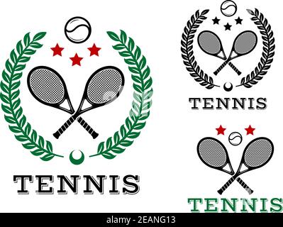Tennis Rally Symbol Tennis emblems and symbols isolated on white background for sports ...