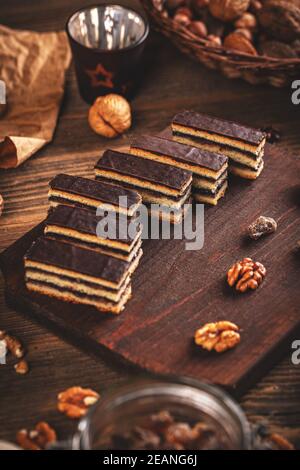 Delicious gerbeaud cake Stock Photo