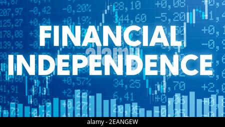 Conceptual image with financial charts and graphs - Financial Independence Stock Photo