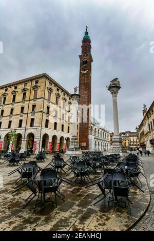 Piazza dei Signori, Vicenza, UNESCO World Heritage Site, Veneto, Italy, Europe Stock Photo