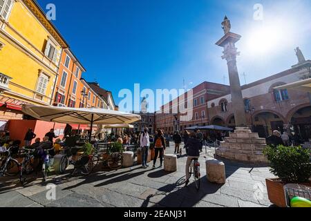 Piazza del Popolo, Ravenna, Emilia-Romagna, Italy, Europe Stock Photo