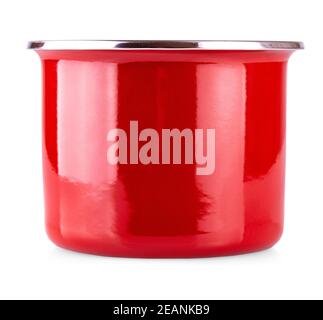 The Red pot isolated on white background Stock Photo