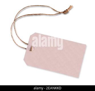 The Blank paper price tag or label isolated Stock Photo