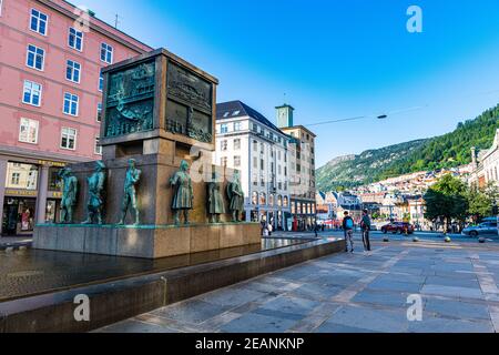 Sailors Monument, Bergen, Norway, Scandinavia, Europe Stock Photo