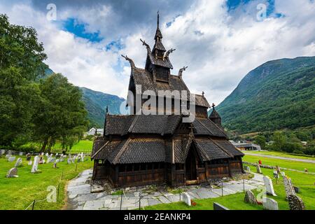 Borgund Stave Church, Vestland, Norway, Scandinavia, Europe Stock Photo