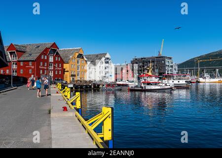 Harbour of Tromso, Norway, Scandinavia, Europe Stock Photo