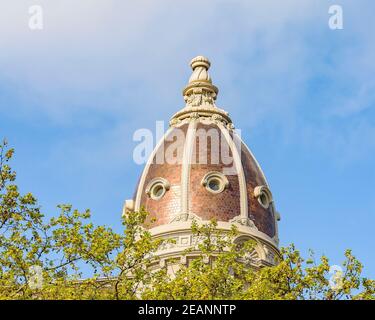 Old Style Building Dome, Montevideo, Uruguay Stock Photo