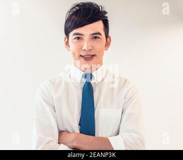 Portrait of Handsome Asian Business man Stock Photo