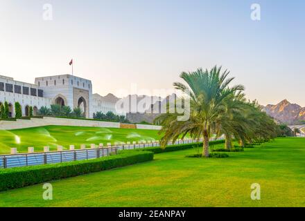 View of the parliament building in Muscat, Oman. Stock Photo