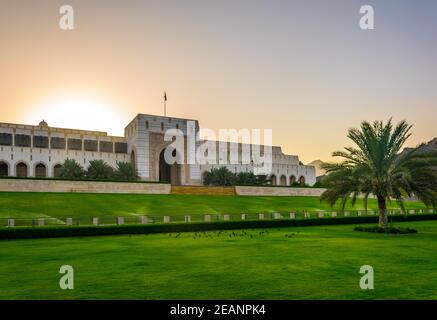 View of the parliament building in Muscat, Oman. Stock Photo