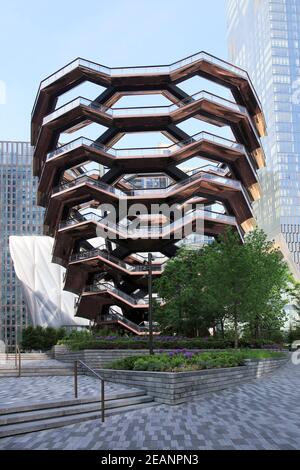 The Vessel, Staircase, Hudson Yards, Public Square and Gardens, Manhattan, New York City, New York, United States of America, North America Stock Photo