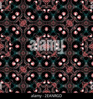 Dark Seamless Gemoetric Mosaic Stock Photo