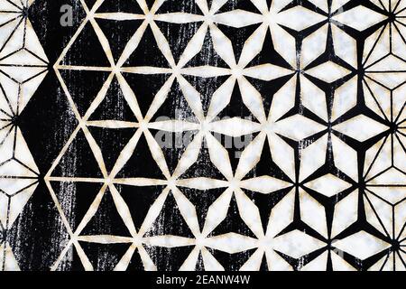 Surface of Geometry Modern Repeat Pattern with Textures Stock Photo