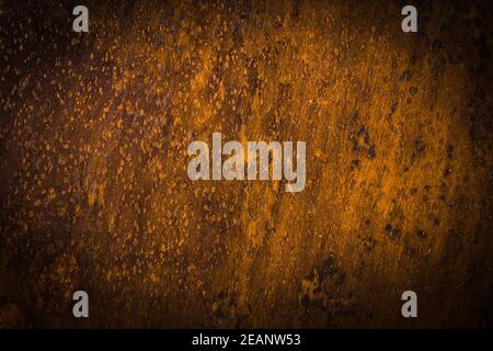 Fragment of Dark Copper Grunge Scratched Surface Background Stock Photo