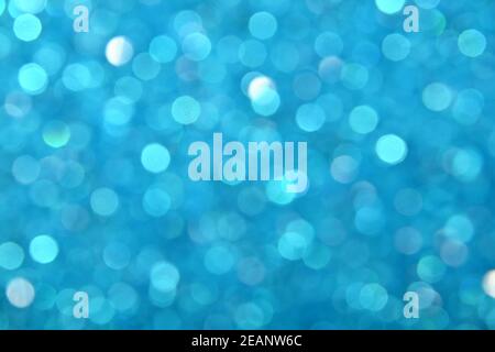 Abstract background of blue bokeh lights Stock Photo