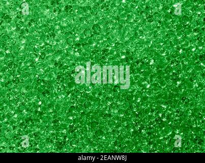 Background pattern of green rhinestone crystals Stock Photo