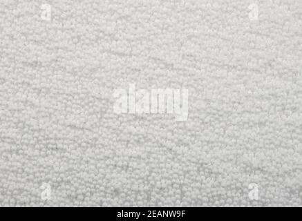 Background of white expanded polystyrene balls Stock Photo