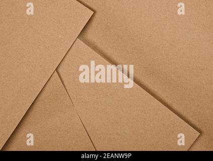 Several sheets of brown paper Stock Photo